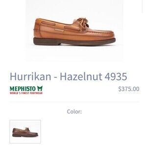 MEPHISTO SPINNAkER Hurrikan shoes Lace Up Brown Men Size 8 Leather Hazelnut
